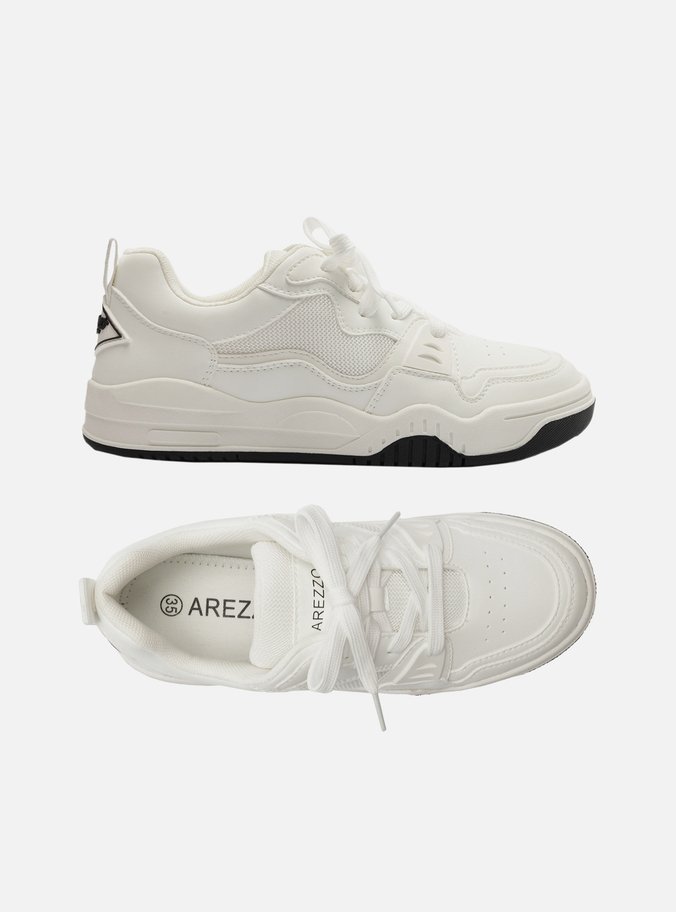 Tênis Branco Multimaterial Amarração Street
