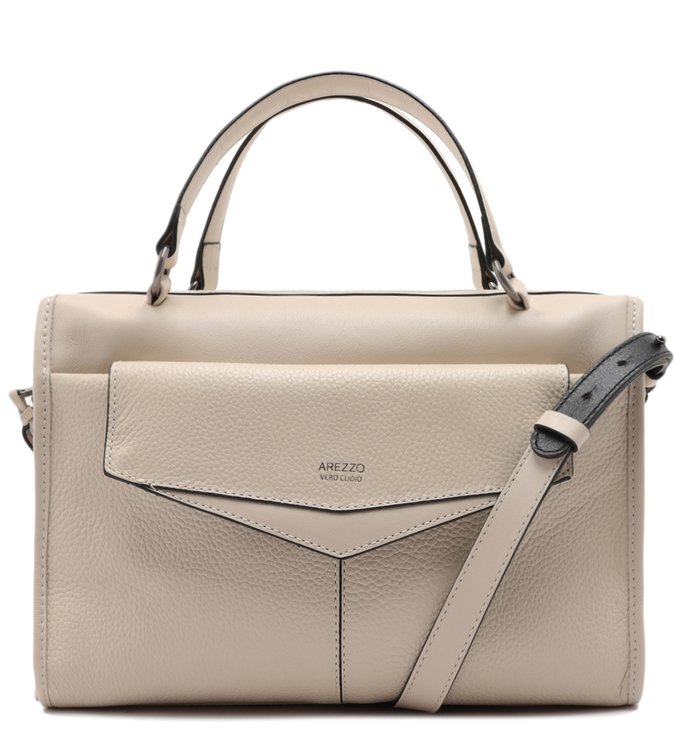 Bolsa Bowling Off-white Couro Pamela Phyton