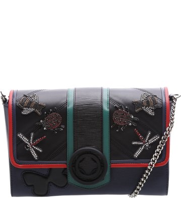 Bolsa Tiracolo Mosaico Insecta Preta