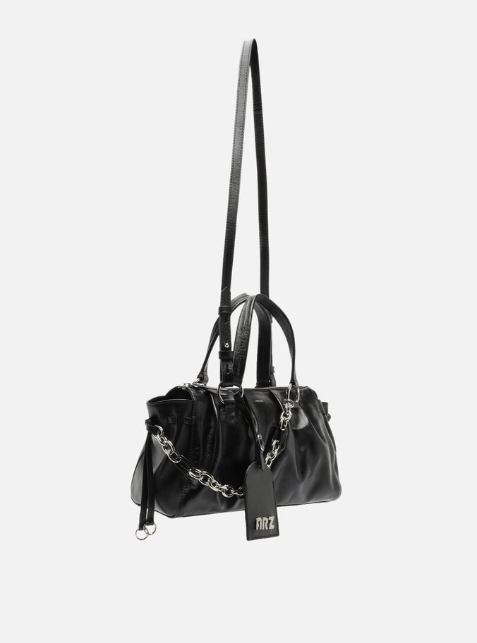 Bolsa Tote Couro Preta Média