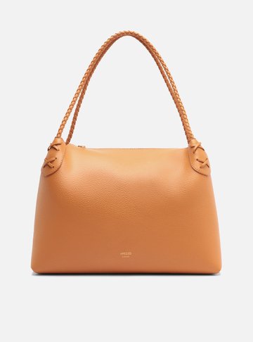 Bolsa Shopping Marrom Grande Alça Rolotê