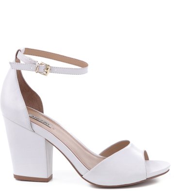 Sandália Minimal Couro Off-White
