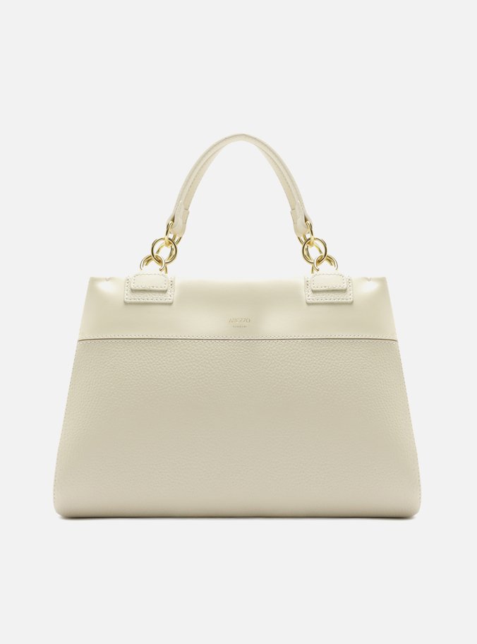 Bolsa Tote Off White Texturizada Grande Básica