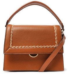 Bolsa Satchel Marrom Couro Turim Média Bolsa Satchel Marrom Couro Turim Média