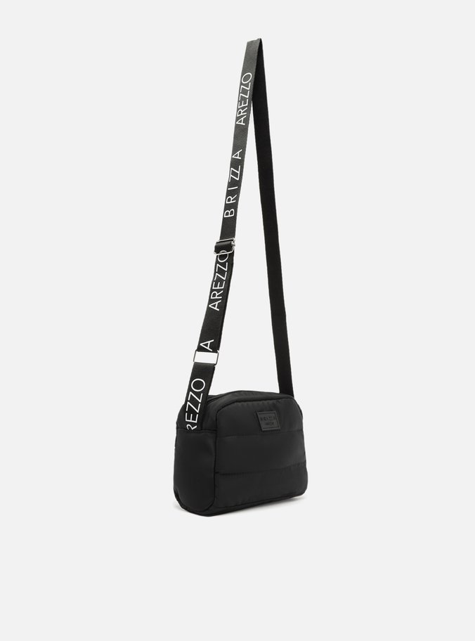 Bolsa Tiracolo Preta Nylon Puffer Gigi Pequena