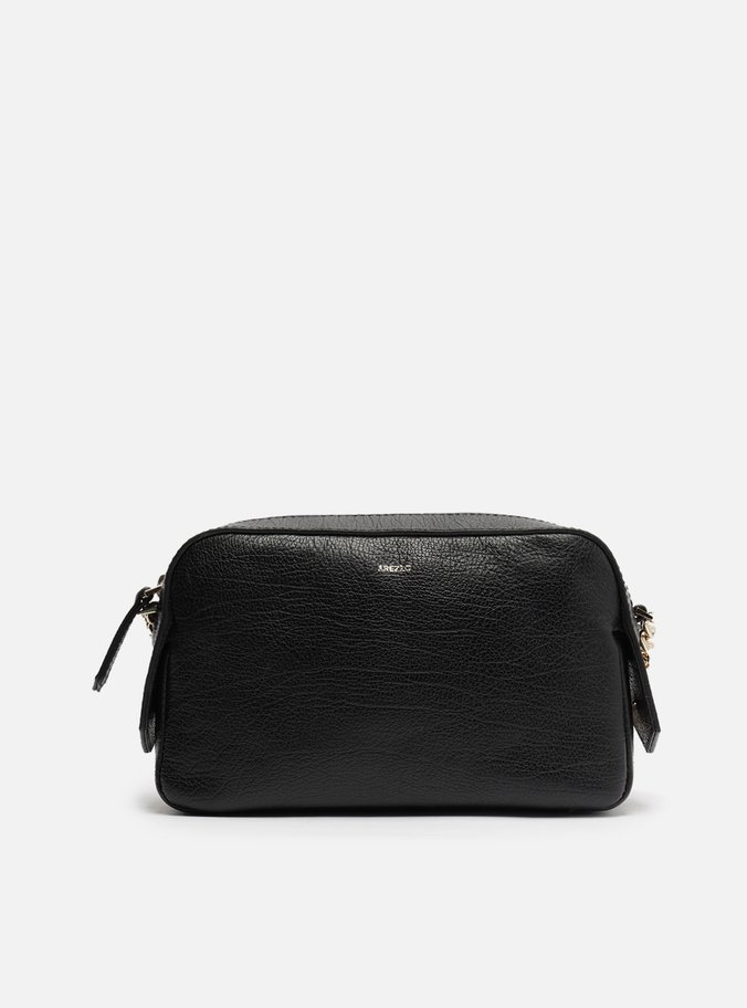 Bolsa Tiracolo Preta Couro Abraccio 2.0 Pequena