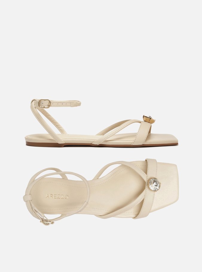 Sandália Rasteira Off-White Flats