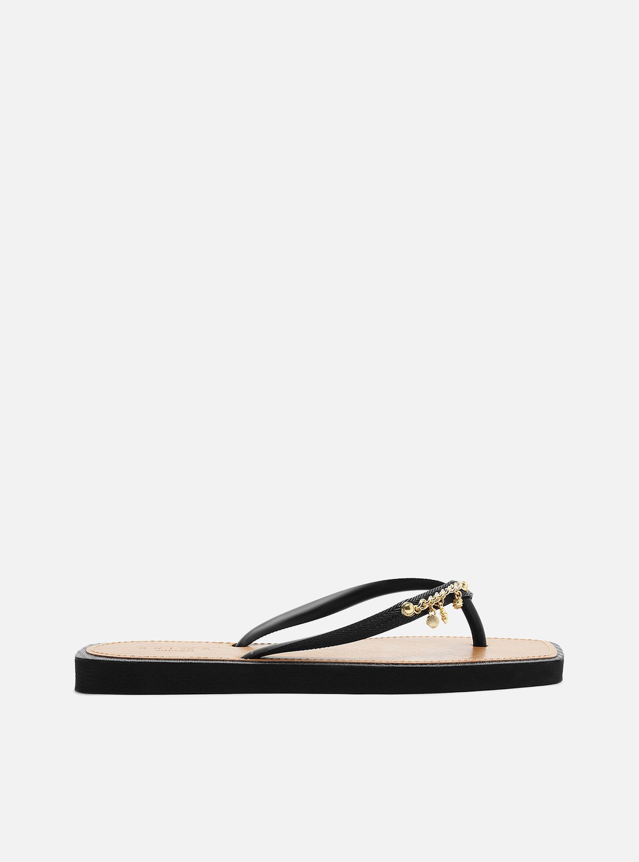 Chinelo de Dedo Preto Recouro Square Pins — foto 3