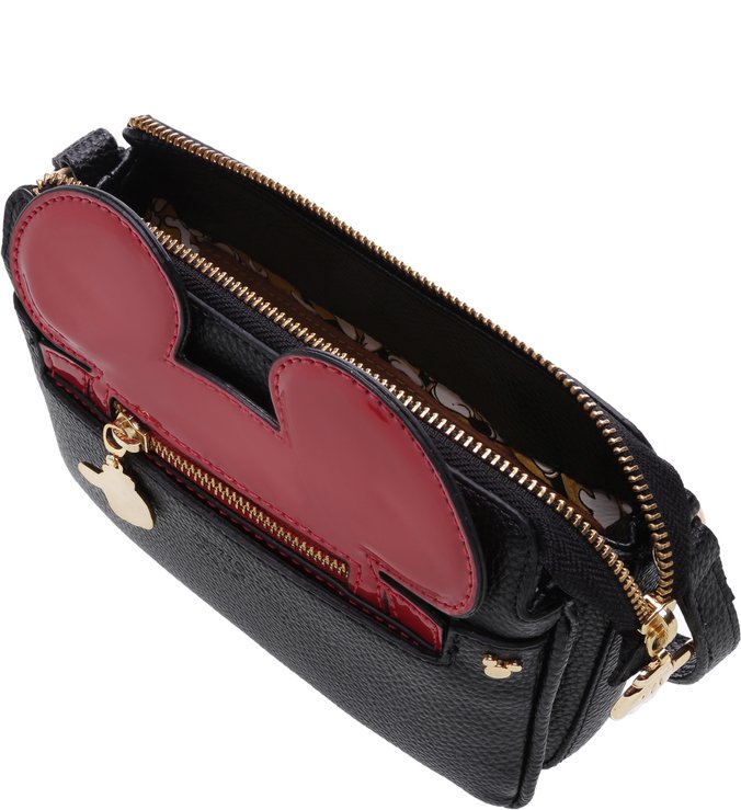 Disney | Bolsa Tiracolo Pequena Mickey Preto e Royal Red