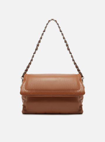 Bolsa Marrom Couro Tiracolo Média