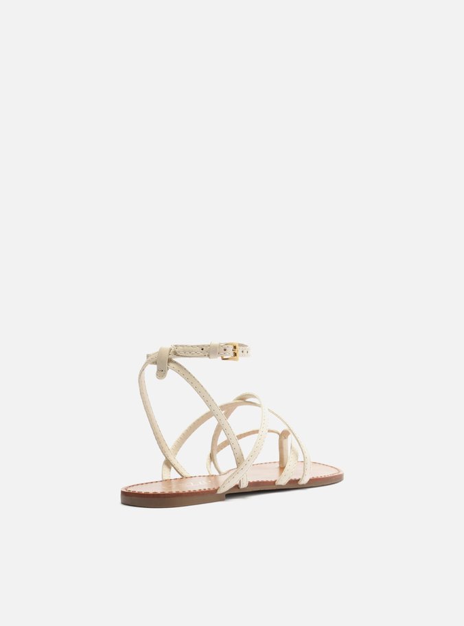 Sandália Rasteiras Off-White Tiras Cruzadas