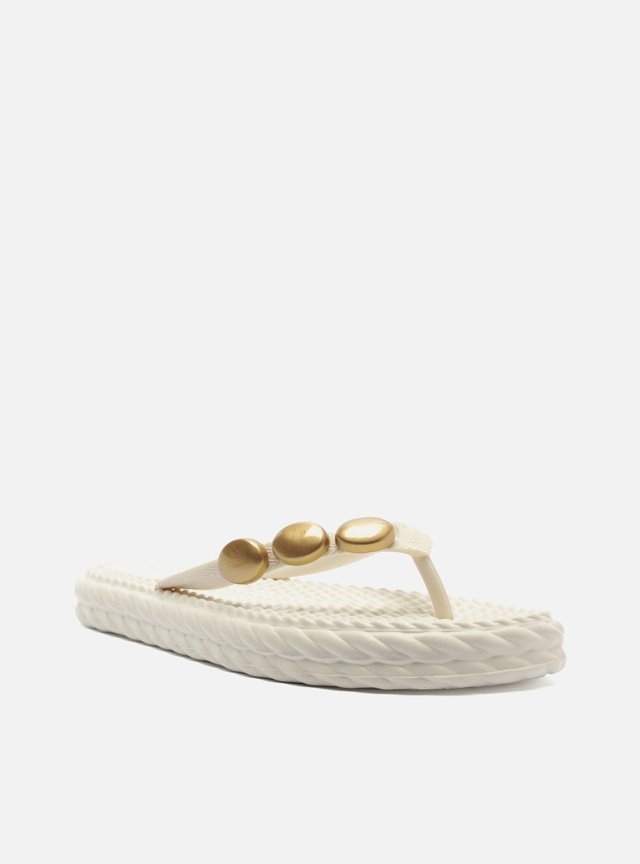 Chinelo de Dedo Off White Flatform Metais Brizza — foto 2