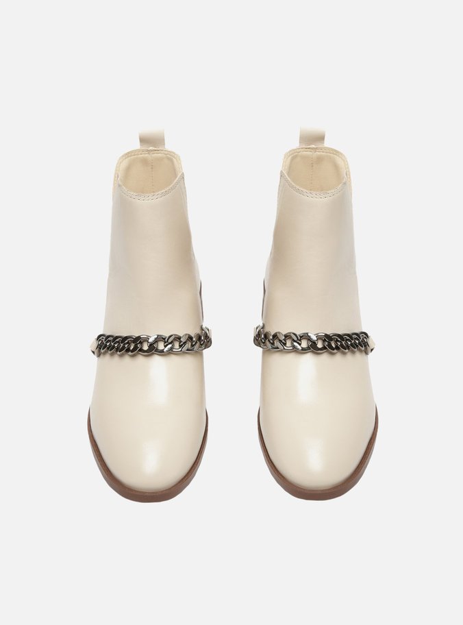 Bota Cano Curto Off-White Corrente