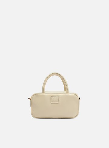 Bolsa Tiracolo Branca Couro Bead ZZ Pequena