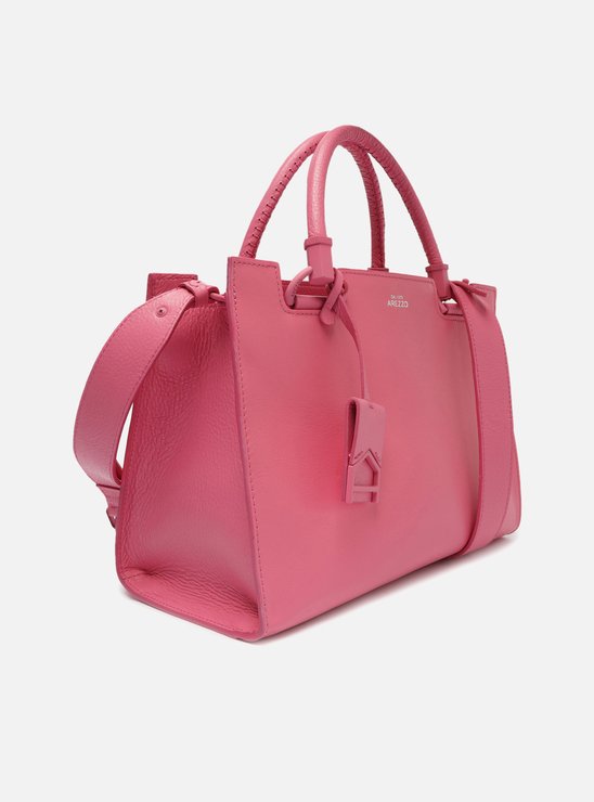 Tote Rosa Couro Abbraccio Grande