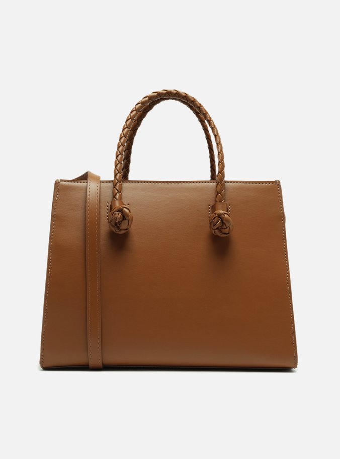 Bolsa Tote Marrom Grande Alças Corda