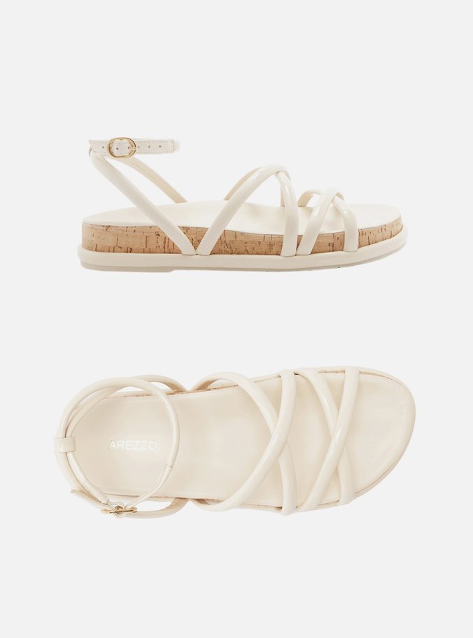 Sandália Papete Off-White Tiras