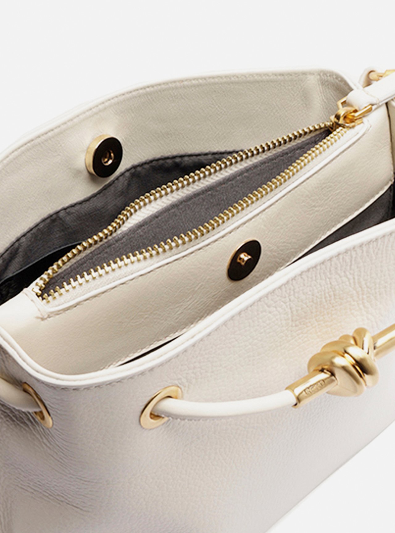 Bolsa Tiracolo Branco Couro Helena Pequena — foto 4