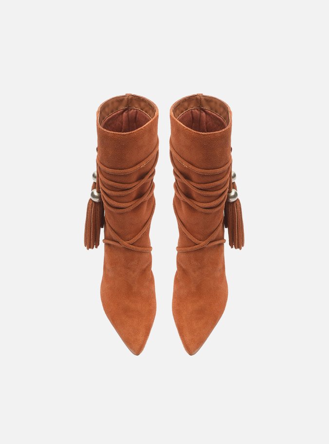 Bota Marrom Camurcina Salto Flare Barbicachos