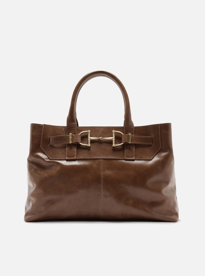 Bolsa Tote Marrom Couro Grande Bridão
