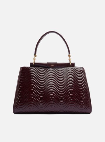 Bolsa Tote Bordô Couro Wave Grande
