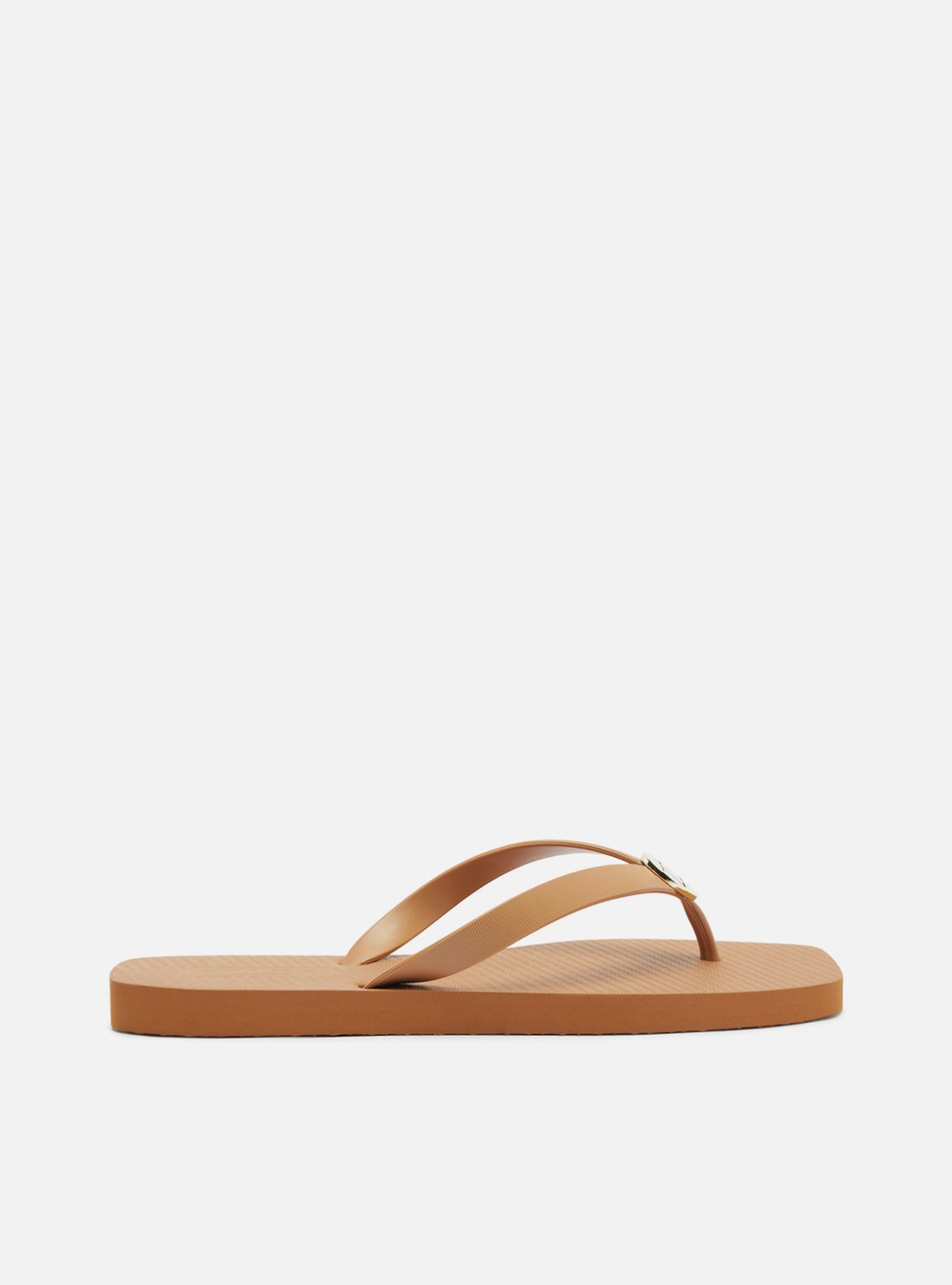 Chinelo de Dedo Laranja Flatform Metais Brizza — foto 3