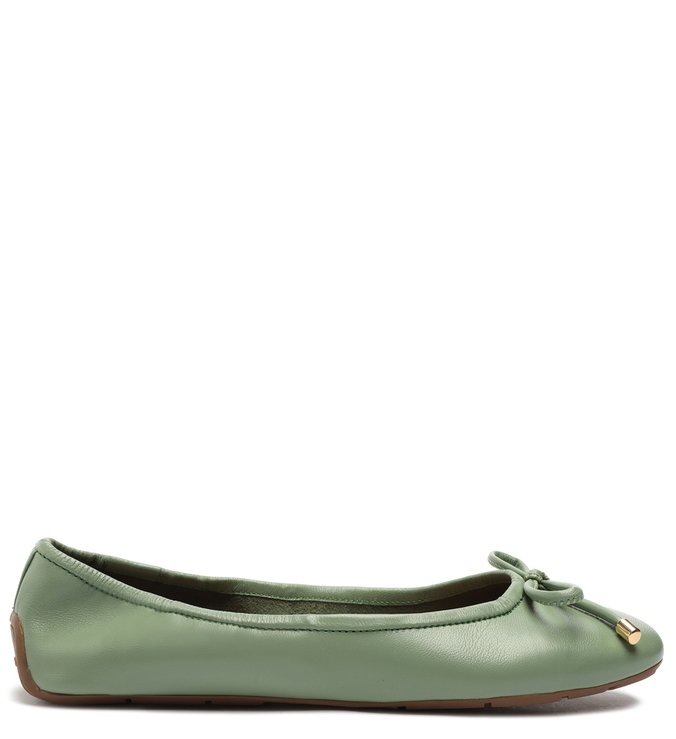 Sapatilha Verde Couro Cool Flats
