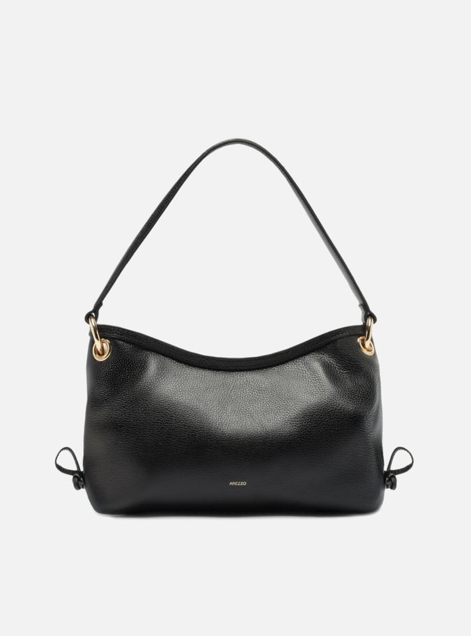 Bolsa Tiracolo Couro Preta Média
