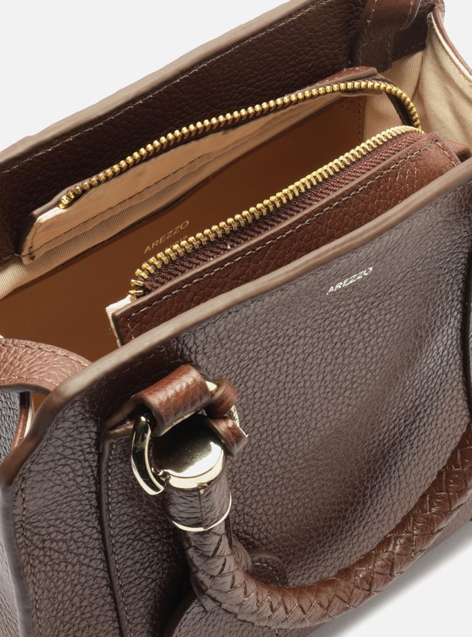 Bolsa Tote Marrom Escuro Couro Piazza Média
