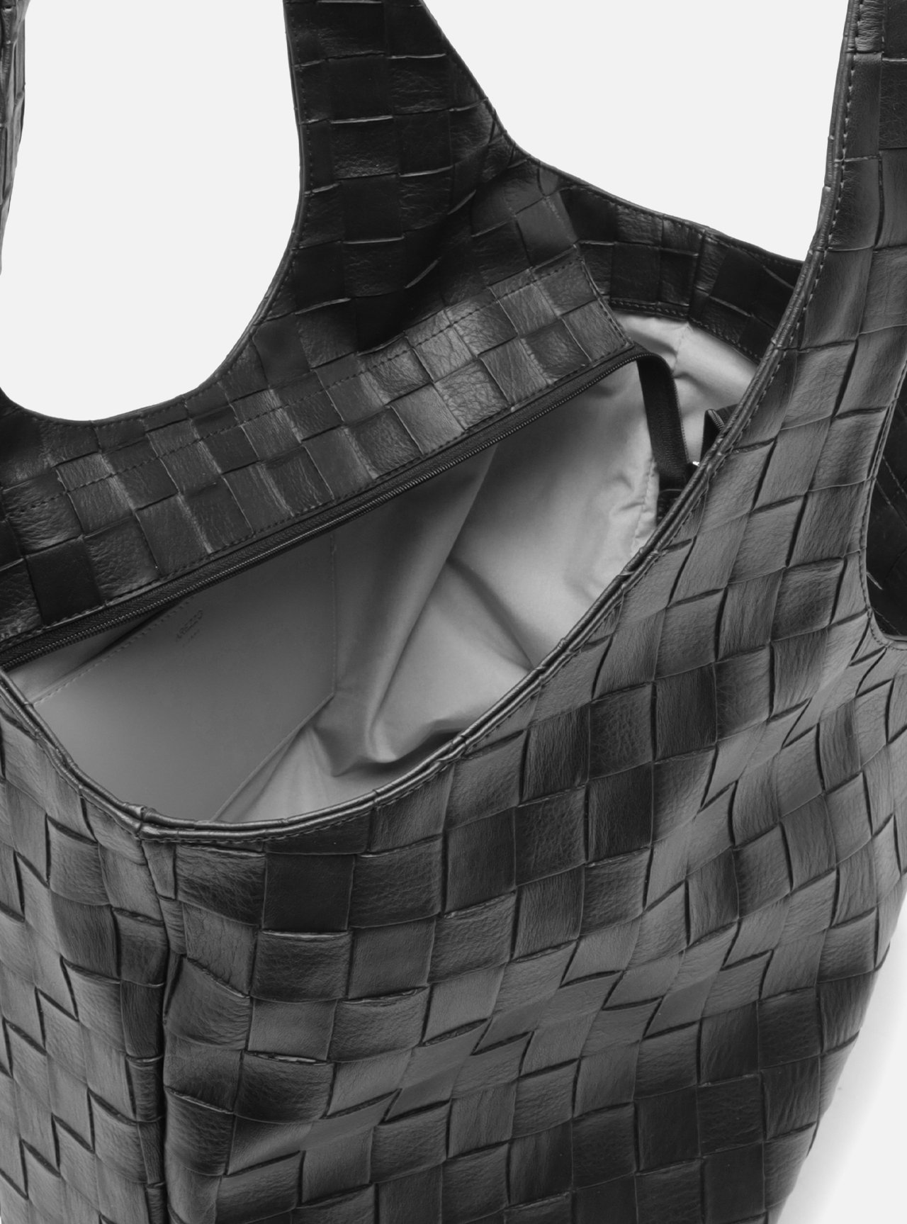 Bolsa Hobo Preta Grande Tressê — foto 4