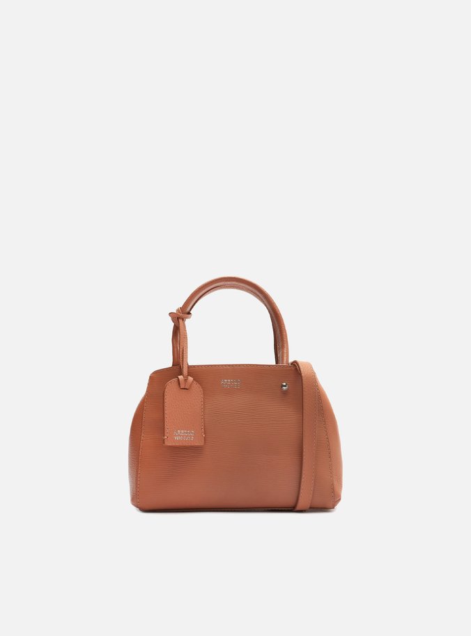 Bolsa Tote Marrom Couro Bella Pequena