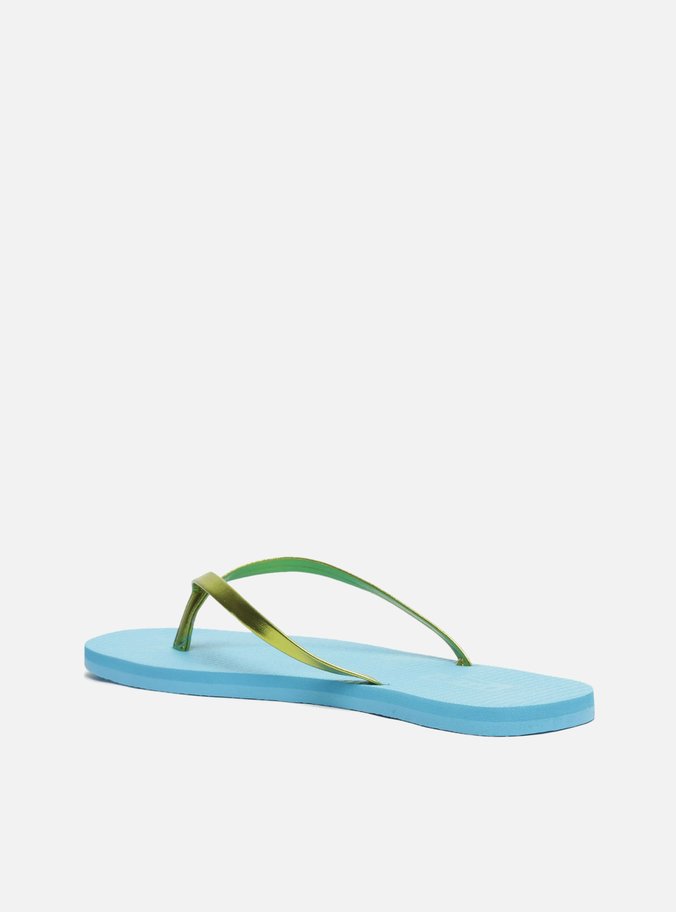 Chinelo de Dedo Azul com Tiras Verde Brizza