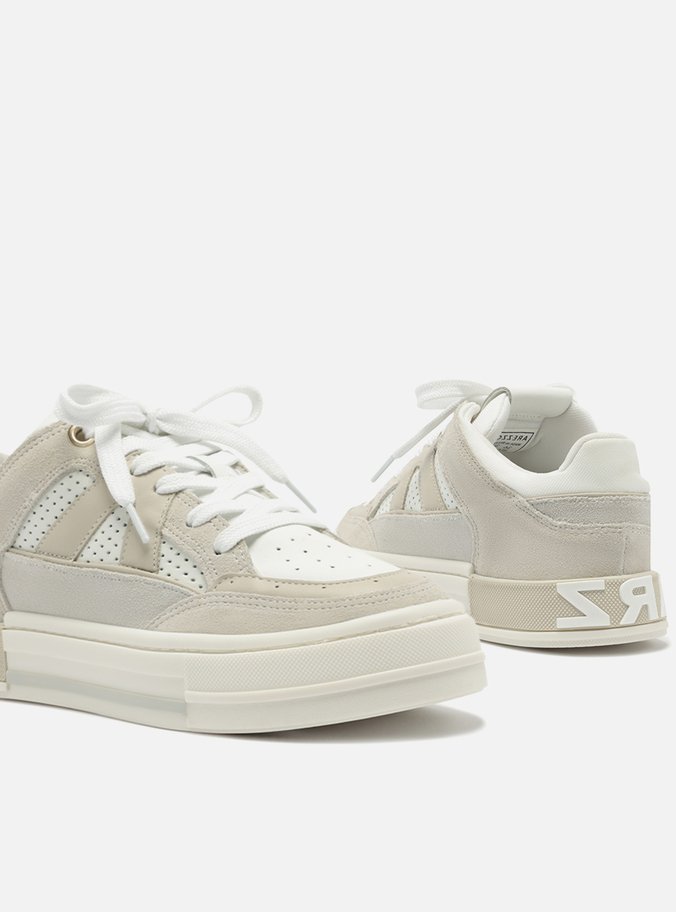 Tênis Off-White Multimaterial Flatform Recortes