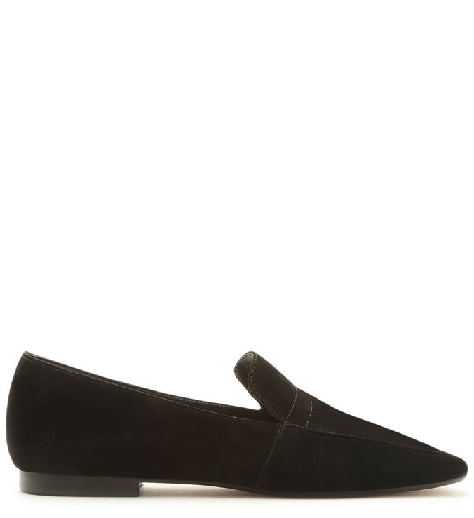 Mocassim Arezzo Touch Suede Bico Quadrado Preto