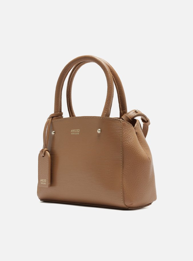 Bolsa Tote Marrom Couro Bella Pequena