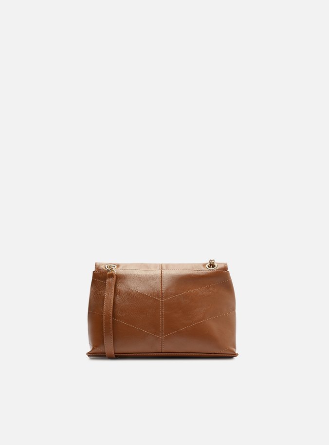 Bolsa Tiracolo Marrom Couro Pequena Barbicacho