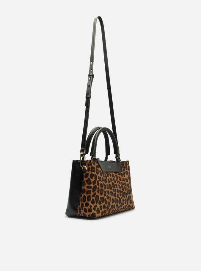 Bolsa Tote Animal Print Couro Média