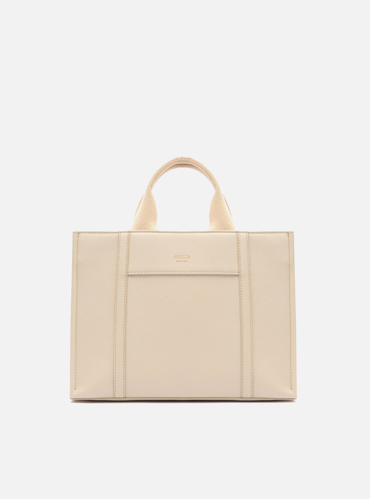 Bolsa Tote Off White Média Bolso Frontal — foto 1