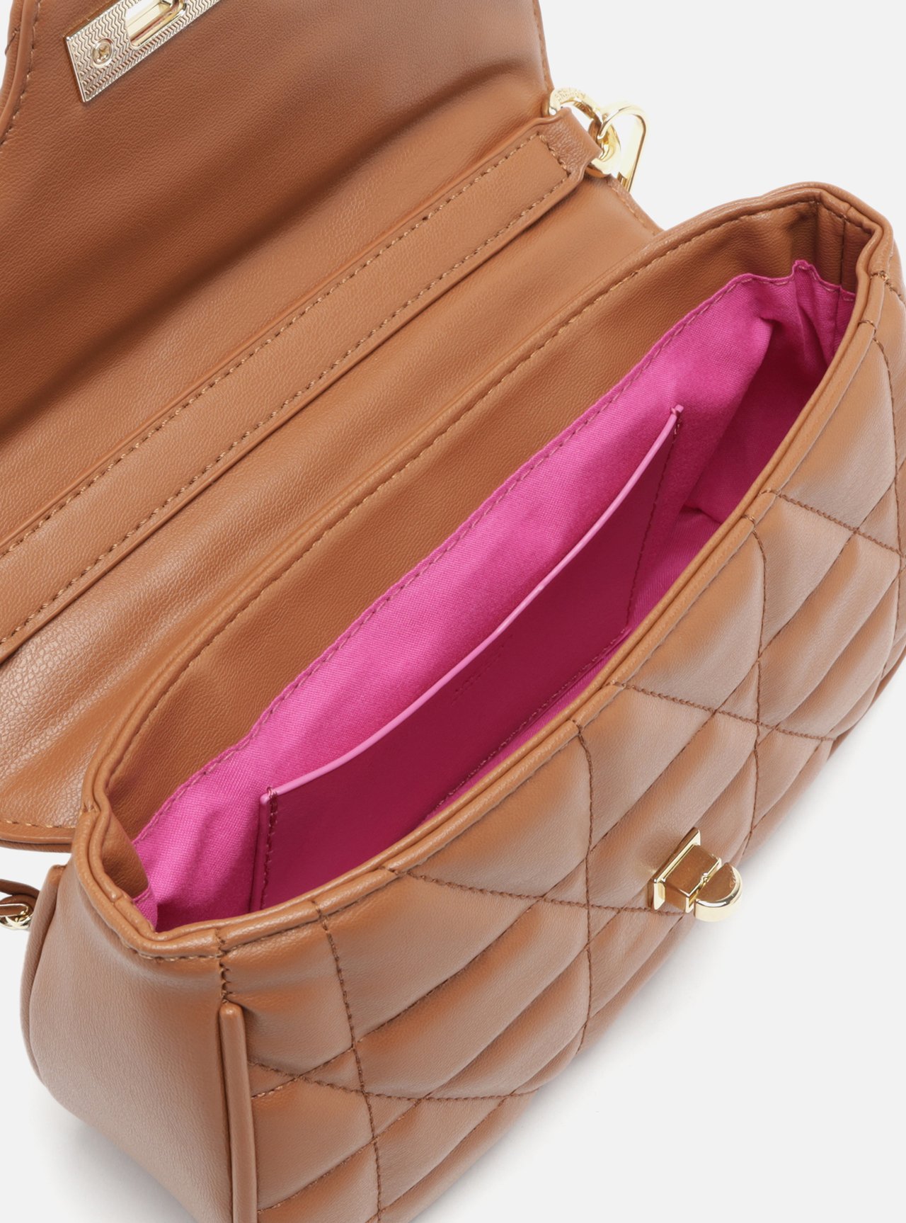 Bolsa Tiracolo Marrom Matelassê Média — foto 4