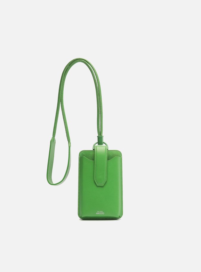 Mini Bolsa Verde Couro Abbraccio Porta-Celular