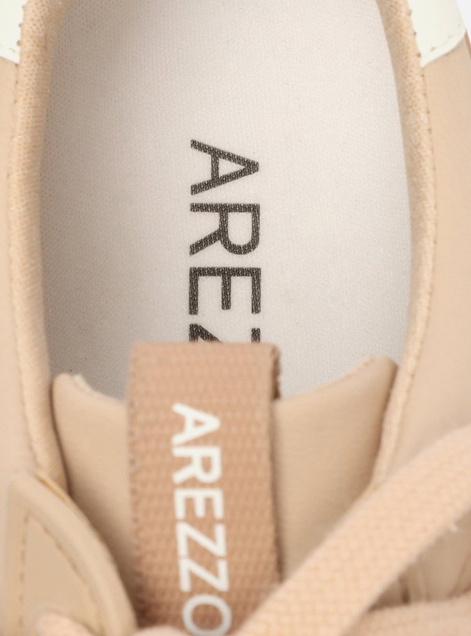 Tênis Bege Flatform Amarração