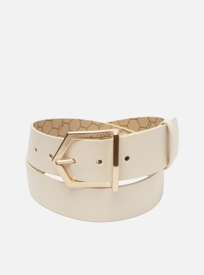 Cinto Off-White Couro Largo Beatriz
