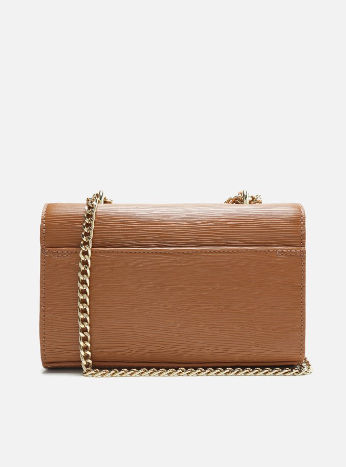 Bolsa Tiracolo Marrom Couro Abraccio Pequena