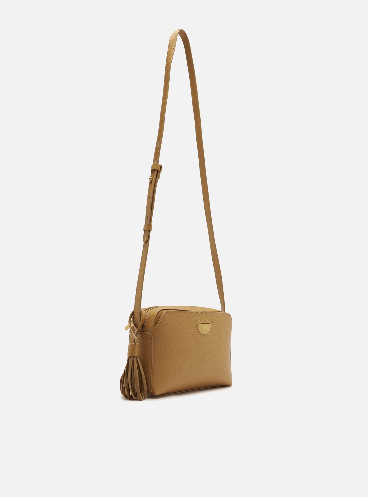 Bolsa Tiracolo Marrom Granulada Franja — foto 5