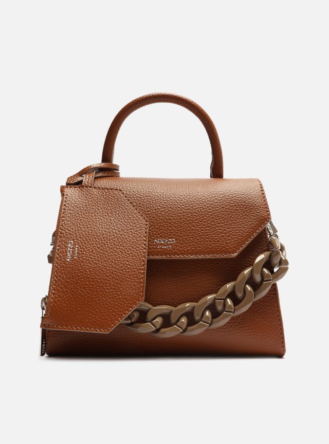 Bolsa Satchel Marrom Iara Média Cúrcuma