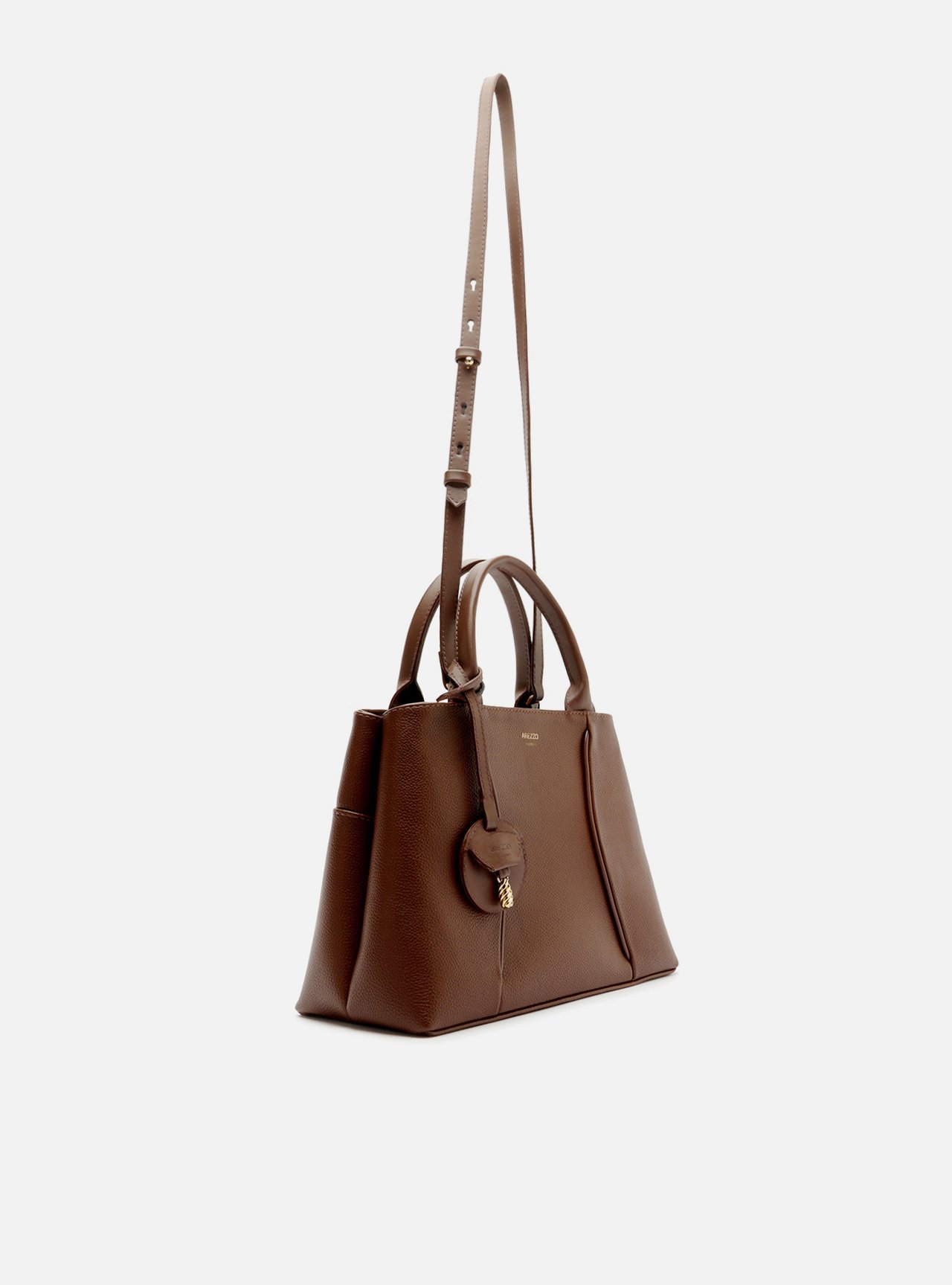 Bolsa Tote Marrom Média Metais — foto 5