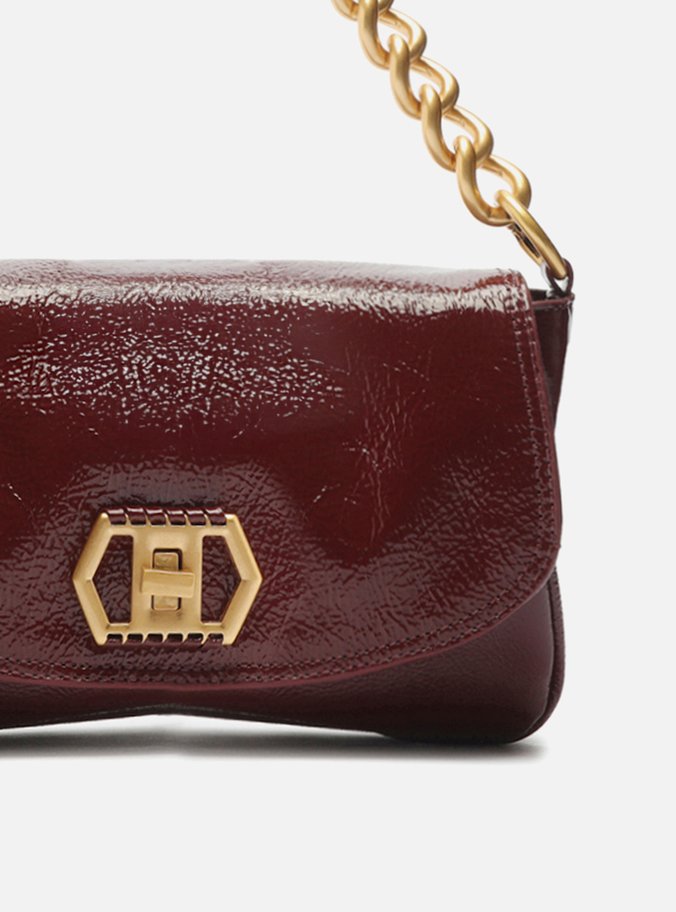 Bolsa Tiracolo Bordô Couro Amélia Pequena