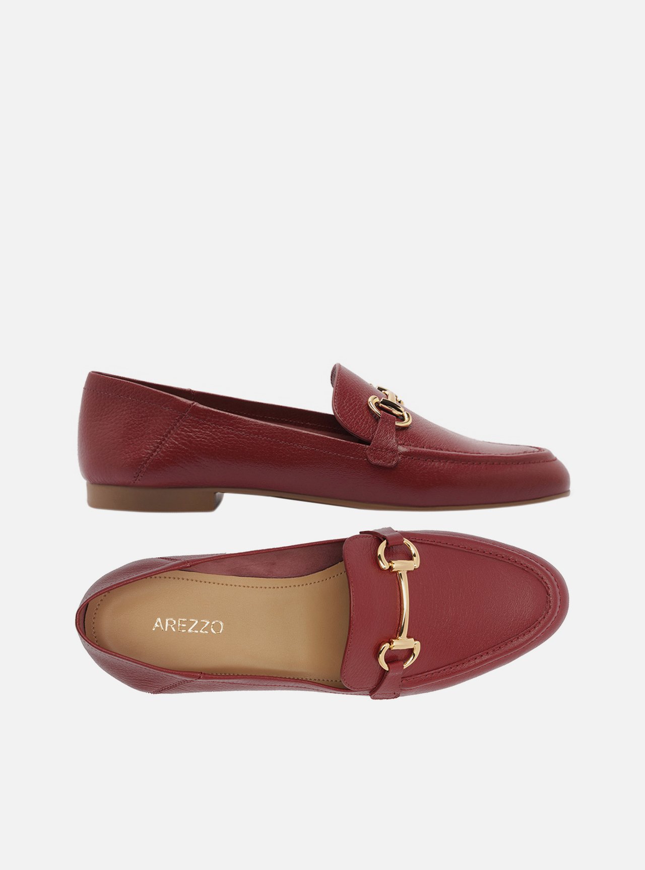 Mocassim Vermelho Couro Bridão Metálico Luma — foto 6