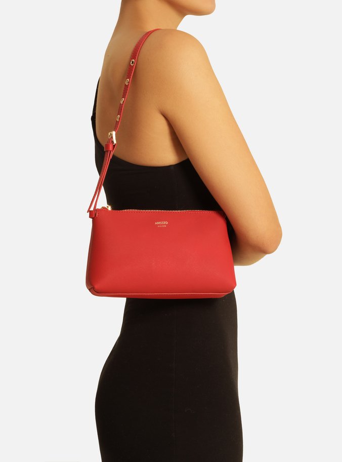 Bolsa Tiracolo Vermelha Pequena Alça Fivela