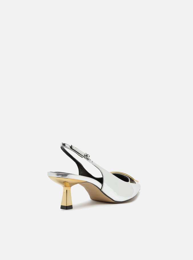 Scarpin Prata Bico Fino Slibcks
